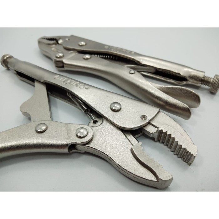 TEKIRO Tang Buaya Lurus 7 inch inci Locking Pliers Curve CRV