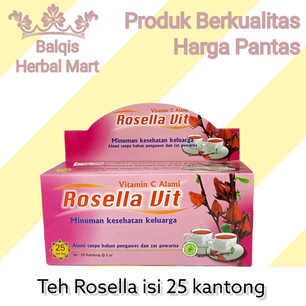 

(1005 ASLI) Teh Celup Herbal Rosella Vit Isi 25 Kantong Minuman