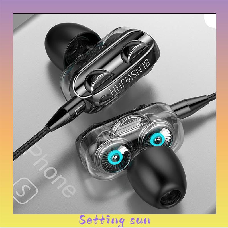 Earphone In-Ear-SWtereo-SWuper Bass Dengan Mic + Kabel Jack 3.5mm Untuk Olahraga TN