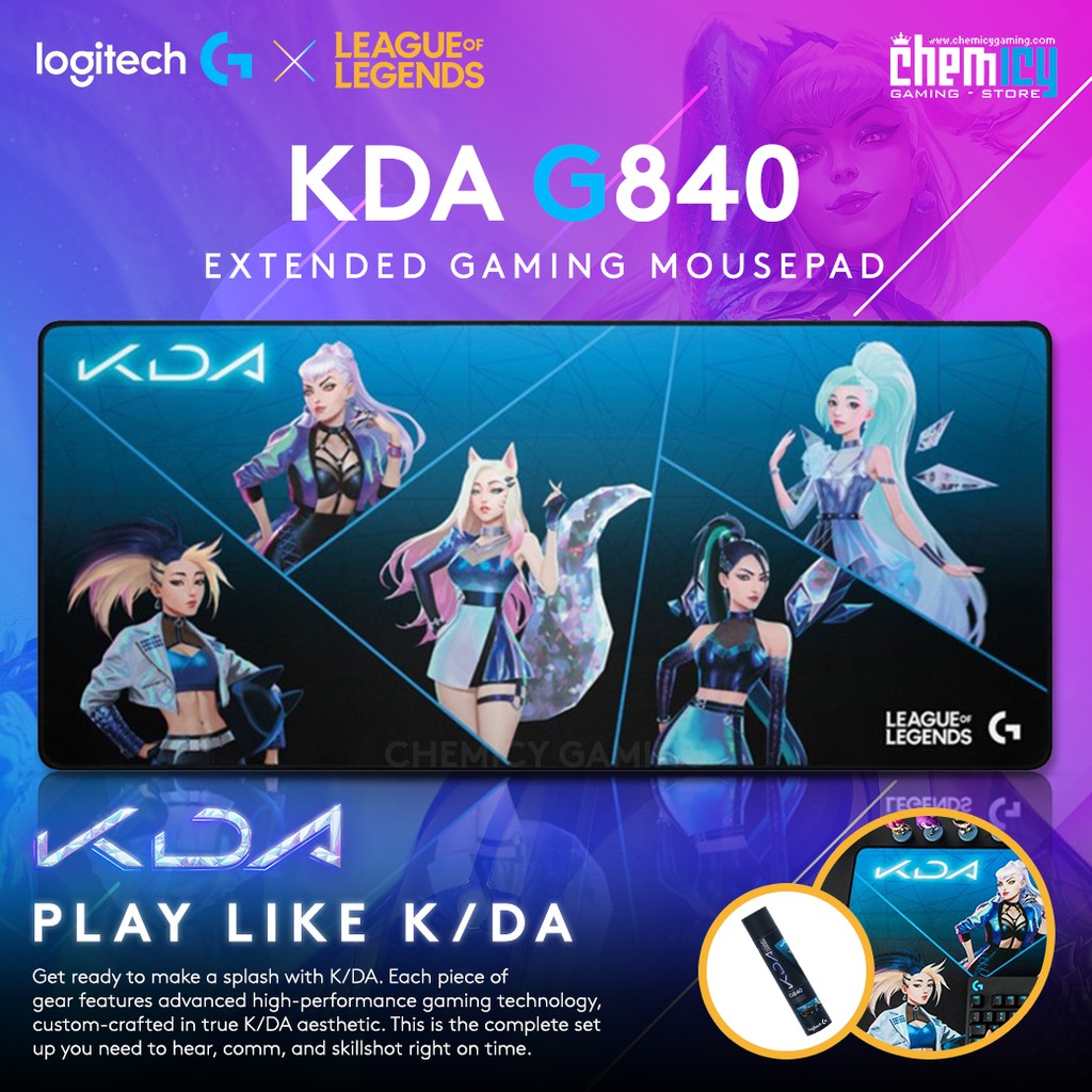 Logitech K/DA G840 Extended Cloth Gaming Mousepad