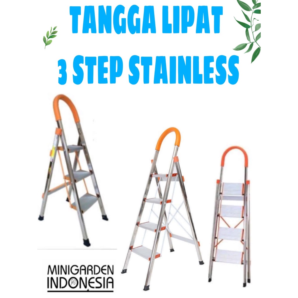 TANGGA LIPAT STAINLESS XENON 3 STEP tangga rumah stainless steel 3S