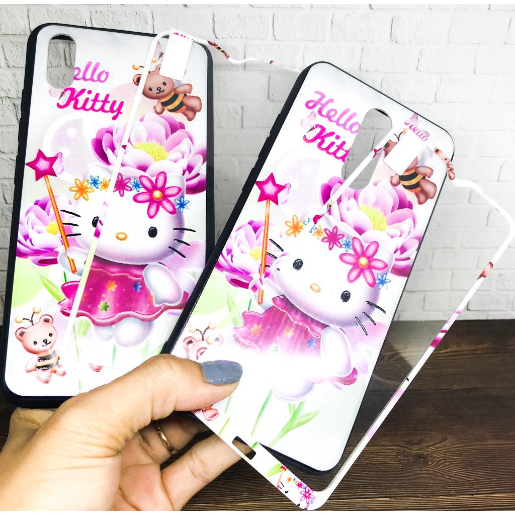 Softcase + Tempered Glass karakter Oppo A1k,Realme C2,A31 2020,A33,A53,A37 Neo 9,A52 A72 A92,V5, A5s,A7,A12,A11k,2 Pro,U1,U2, 5/5i/5s/C3, 7i,C17,C12,C15, Vivo Y11 Y12 Y15 Y17,Y20 Y20s Y20i Y12s Y30 Y30i Y50,Y91C, Xiaomi Redmi 3 3s,4A,5A,6,8A,9C HCTG 14