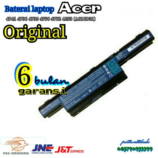 Baterai original acer aspire 4741 4738 4739 4752 4752z 4752zg