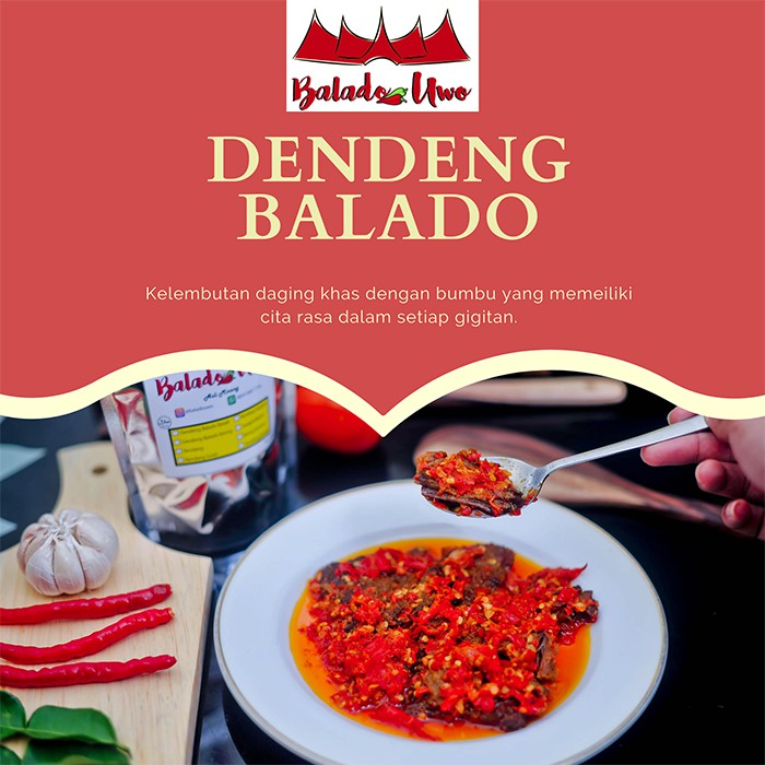 

Dendeng Balado Basah Sapi Khas Minang (Balado Uwo)