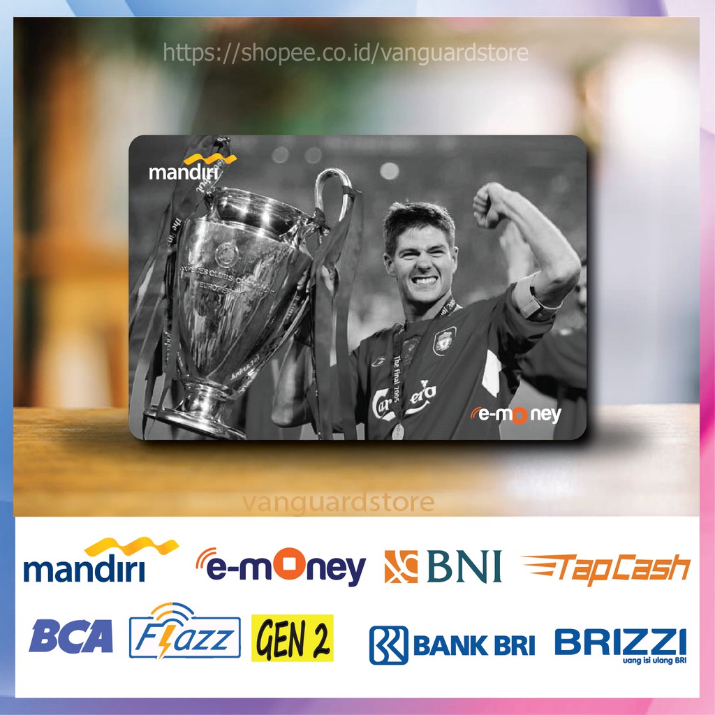 KARTU E MONEY E TOLL LIVERPOOL FC CLUB BOLA 49 EMONEY MANDIRI FLAZZ BCA BNI TAPCASH BRIZZI