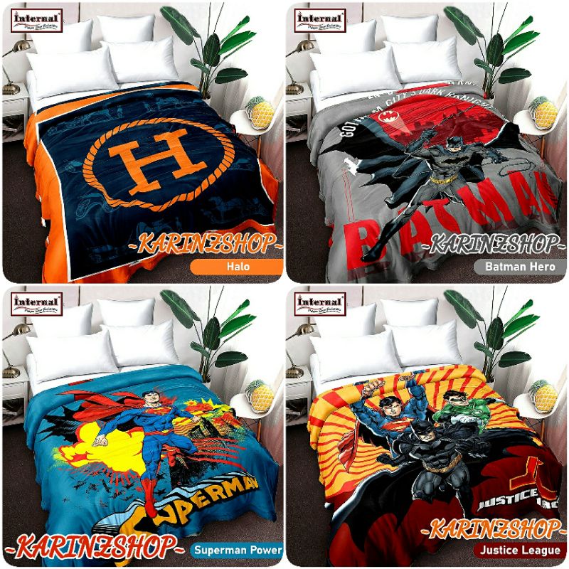 Selimut Internal BATMAN/JUSTICE LEAGUE/HALO/SUPERMAN POWER/Spiderman