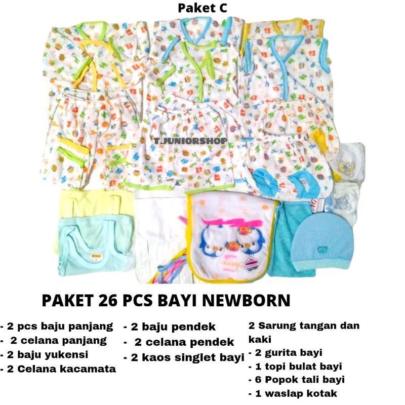 PAKET BAJU BAYI NEWBORN/PAKET PERLENGKAPAN BAJU BAYI BARU LAHIR