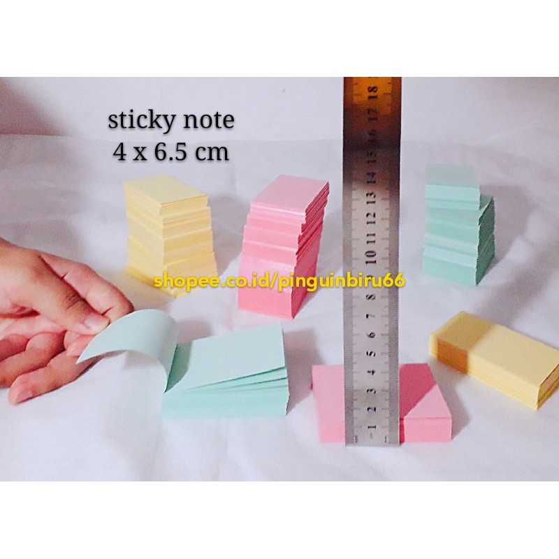 

STICKY NOTE 60 SHEETS . 6.5 X 4 cm ( yellow / green / pink )