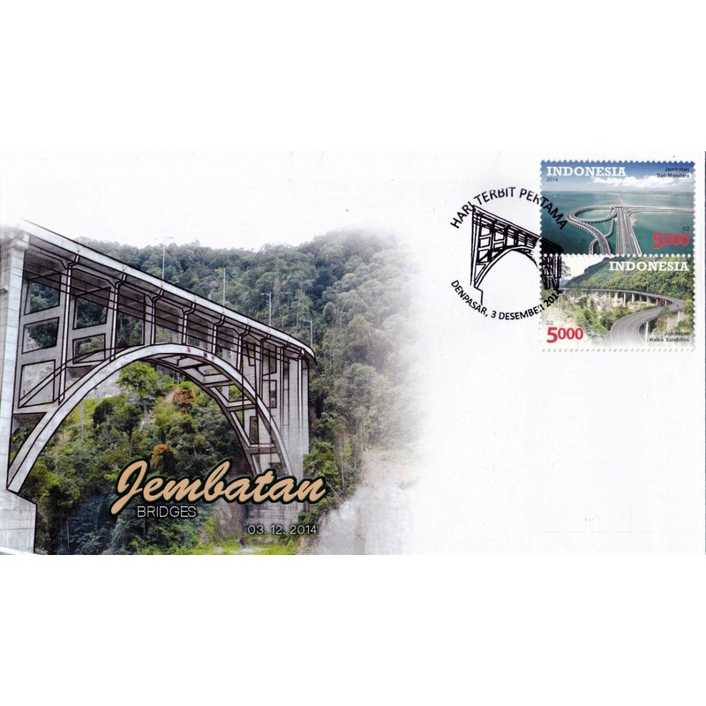 

Sampul Hari Pertama 2014 Perangko Jembatan Bridges