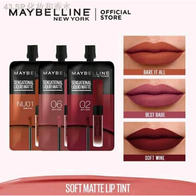 MAYBELLINE Sensational Liquid Matte Lip Cream Sachet 2 ml