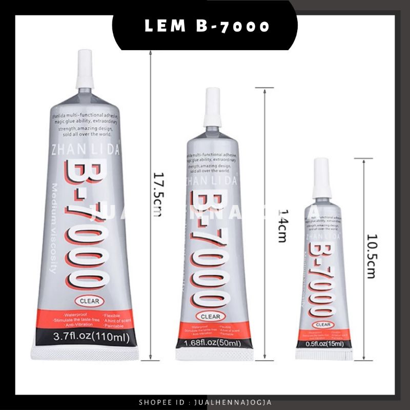 

LEM B7000 lem manik nail art craft benda 3ml 15ml 25ml 50ml