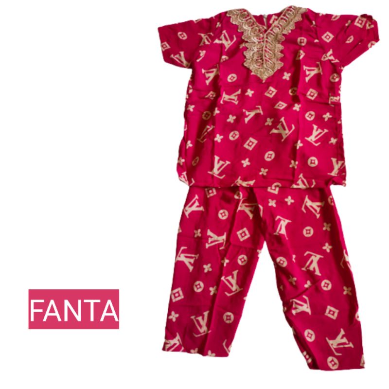 Stelan Anak Perempuan One Set Baju Anak Lengan Pendek Kekinian Modern Setelan Cewek Murah Motif Batik Setelan Celana Panjang Karet Untuk Balita Usia 2 3 4 5 6 7 Tahun Size M L XL Harga Grosir Bisa COD dan Ecer Pilih Warna Jahitan Rapih Rayon Aneka Warna