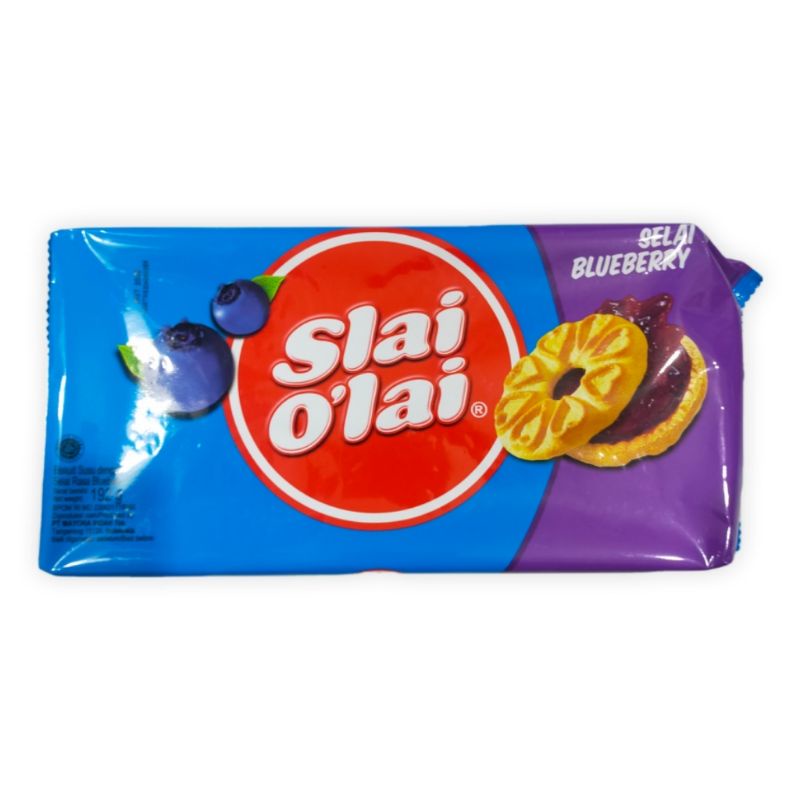 

slai o'lai blueberry/nanas/strawberry 192gr - biskuit slai olai susu dengan selai buah - camilan murah enak