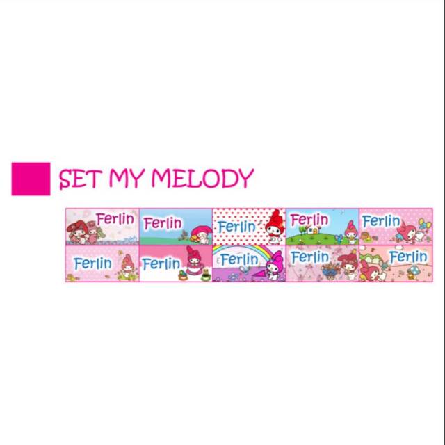 

Label Nama Melody Waterproof