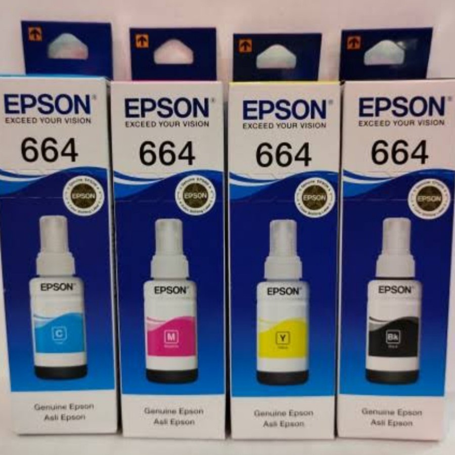 Tinta Botol 664/L100/T6641 (B/C/M/Y) Tinta Epson Original