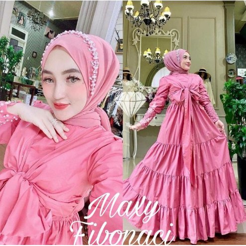 Baju Gamis Muslim Terbaru 2021 Model Baju Pesta Wanita kekinian Bhn Moscrepe Brokat Kondangan Remaja