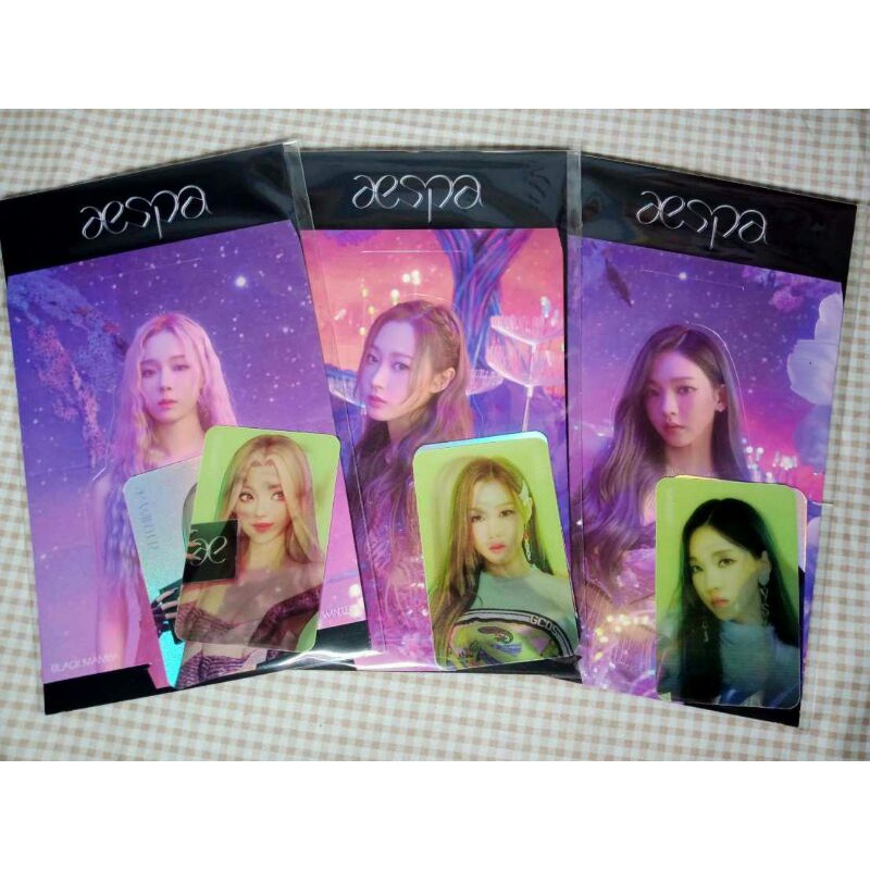 [READY SEALED] LENTICULAR MD AESPA BLACK MAMBA PHOTOCARD SET KARINA WINTER GISELLE