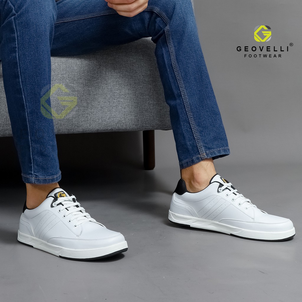 Sneakers Pria Sneakers Casual Putih Polos Keren Model Kekinian