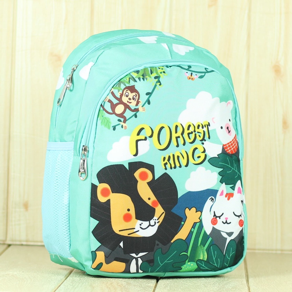 Tas Ransel Backpack Anak Perempuan Laki laki Import Forest King Tosca Sekolah TK SD PAUD Kecil Mini Impor Karakter Kartun Embos