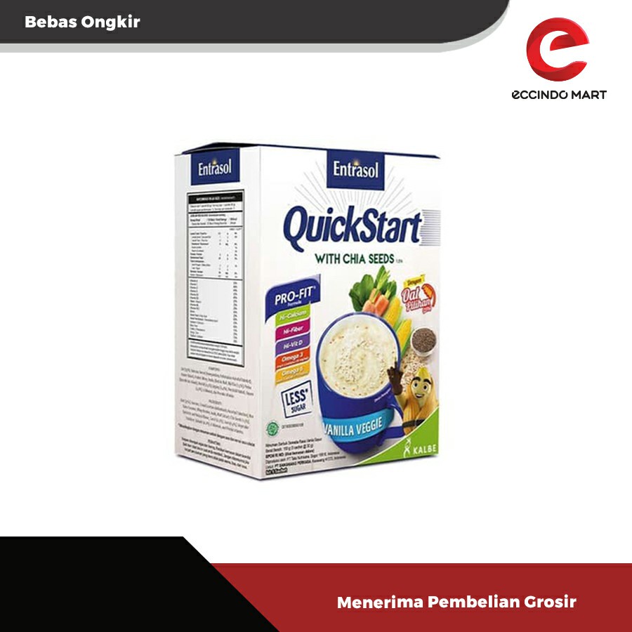 

Entrasol Quickstart Sereal Vanila 5 x 30 gr / Quick Start Chia Seed