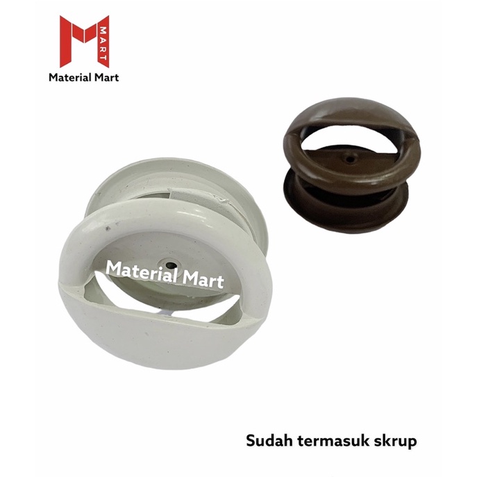 Tarikan Pintu Kamar Mandi PVC MURAH | Tarikan Plastik Bulat Coklat Putih | Material Mart