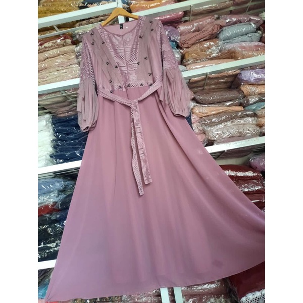 set Blezer Andin Virall 3 Mutiara Hitam // Gamis Pesta remaja / Gamis Mutiara Termurah Cod Bayar dit