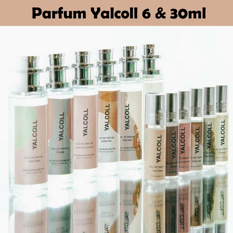 Parfum Yalcoll 6ml & 30ml Yalcoll Eau de Perfume Besar dan Kecil Yalcol Diamond Emerald Golden Belf 