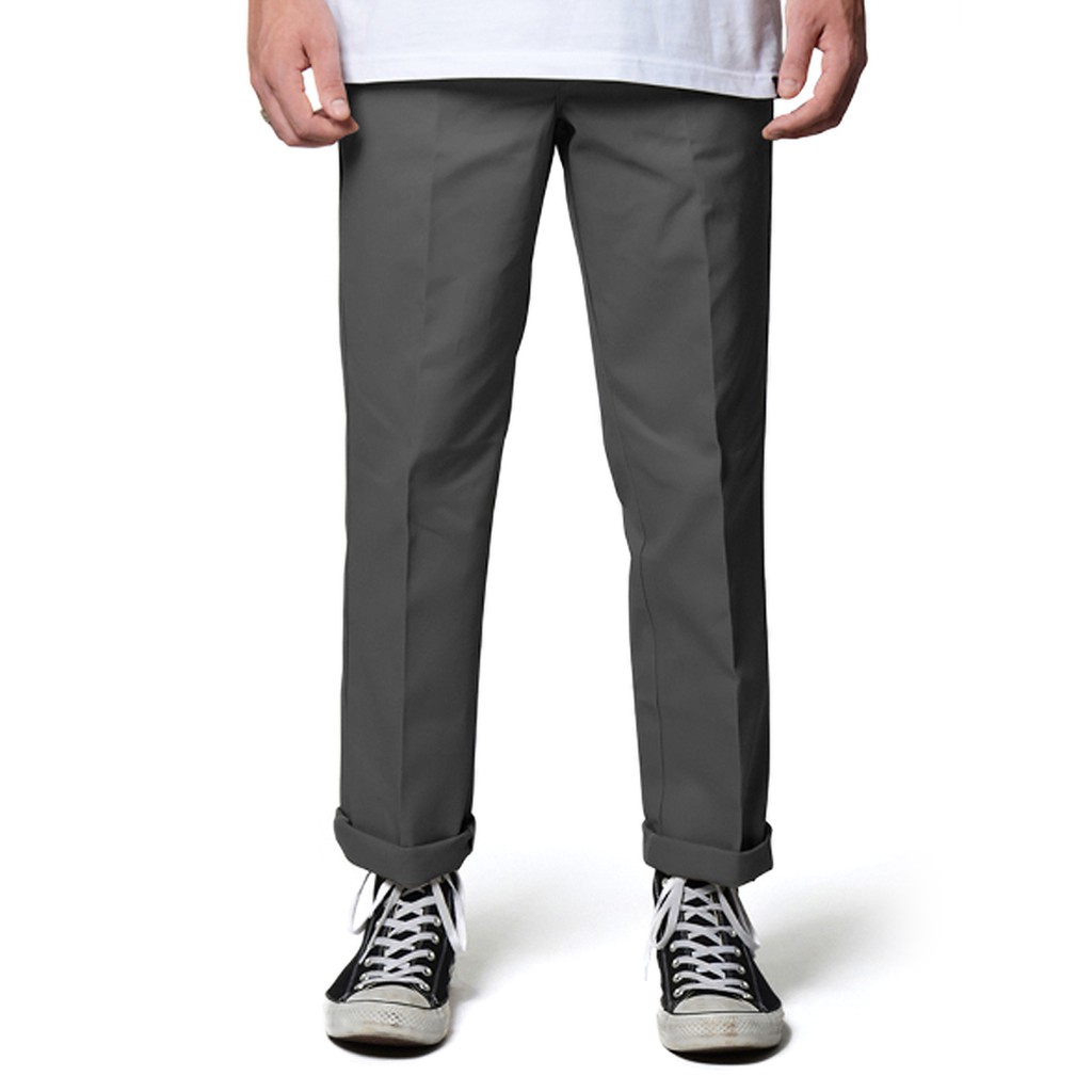 Dickies Wp873 Slim Straight Fit Work Pant Charcoal Dickies Wp873 Slim Straight Fit Work Pant Charcoal