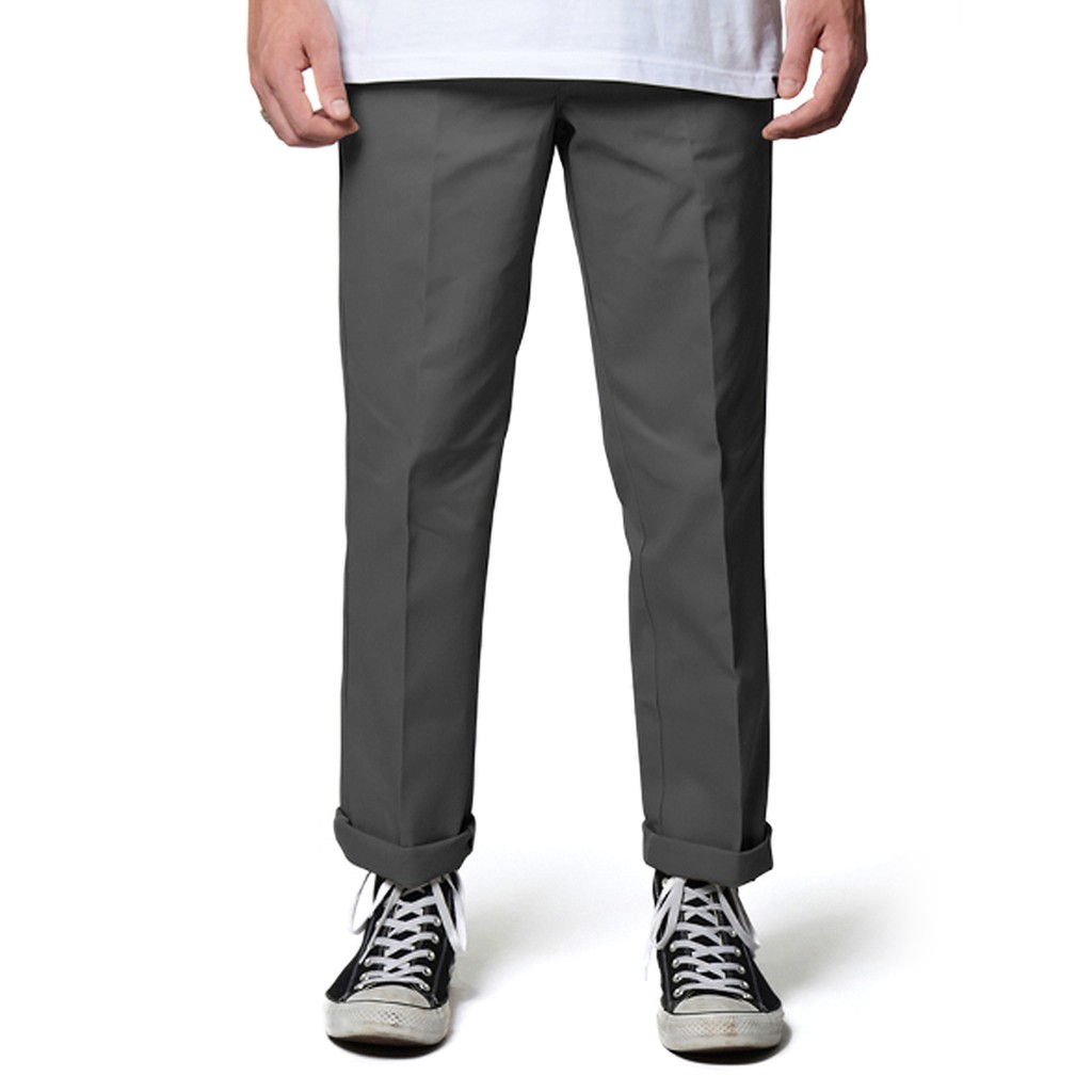 Dickies Wp873 Slim  Straight  Fit  Work Pant Charcoal 