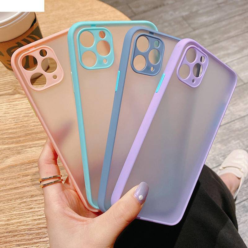 Case Pelindung Lensa Bahan Silikon Plastik Matte Untuk iPhone 11 Pro MAX X XS MAX XR