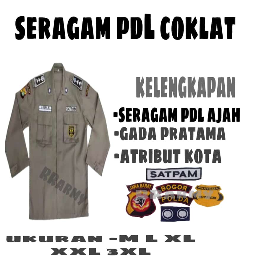 Kemeja PDL/PDH SATPAM/Baju kemeja atasan satpam PDH dan PDL security/Atasan Kemeja/Seragam PDL/PDH