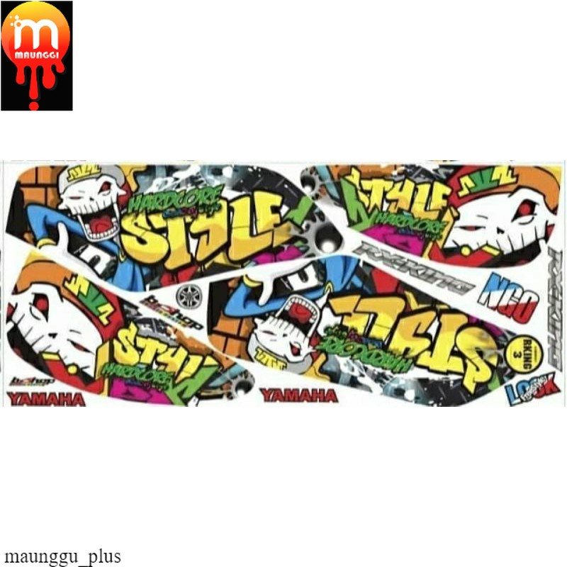 Striping rk king Sticker motor rk king variasi laminasi anti gores glossy dan doff