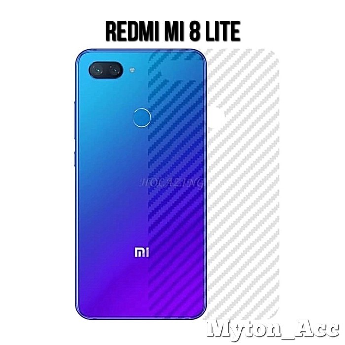 SKIN CARBON XIAOMI MI8 LITE - ANTI GORES BELAKANG MI8 LITE - BC