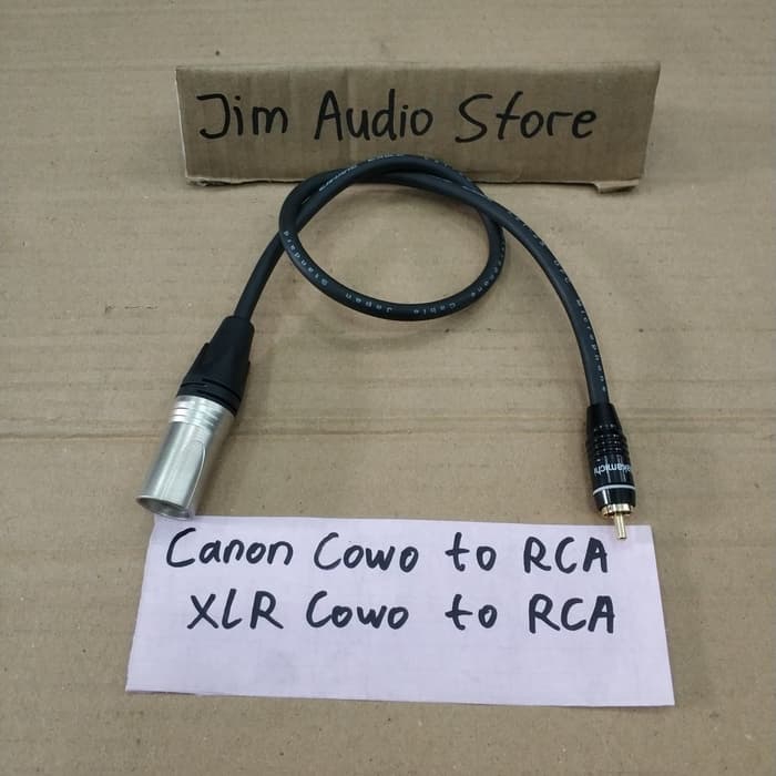 Kabel Mic canare 50 cm XLR cowo to RCA / Canon cowo to RCA