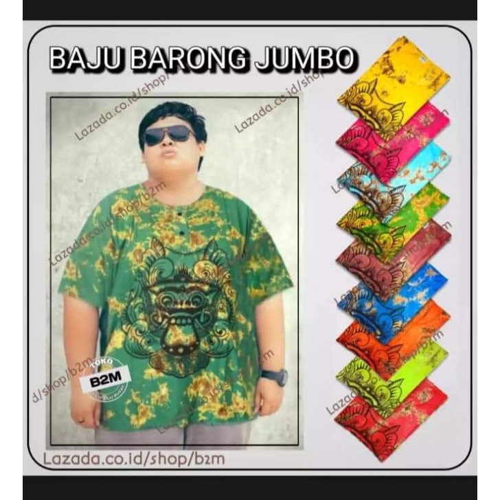 BAJU BARONG BALI JUMBO XXL/XXXL BAJU KHAS BALI BERCAK PRIA WANITA