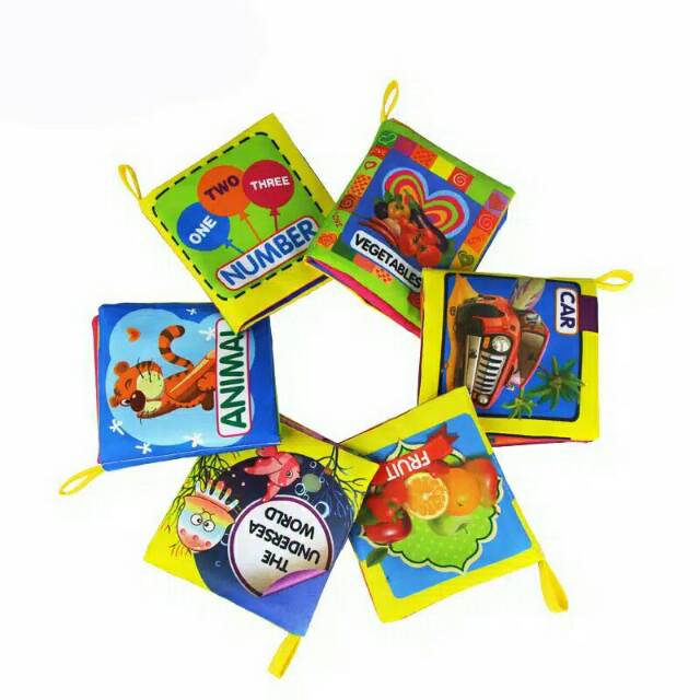 

(kecil 10 cm)Buku kain / soft book untuk edukasi anak