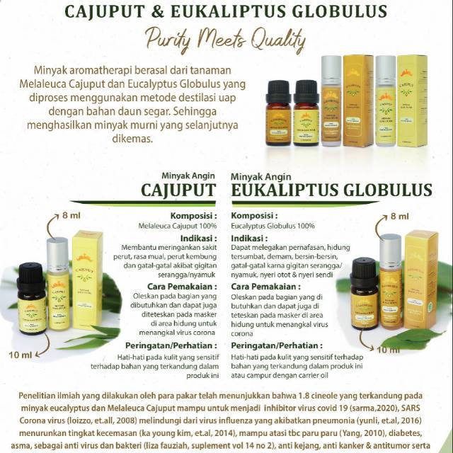 Roll on Cajuput oil & Eukaliptus Globulus oil