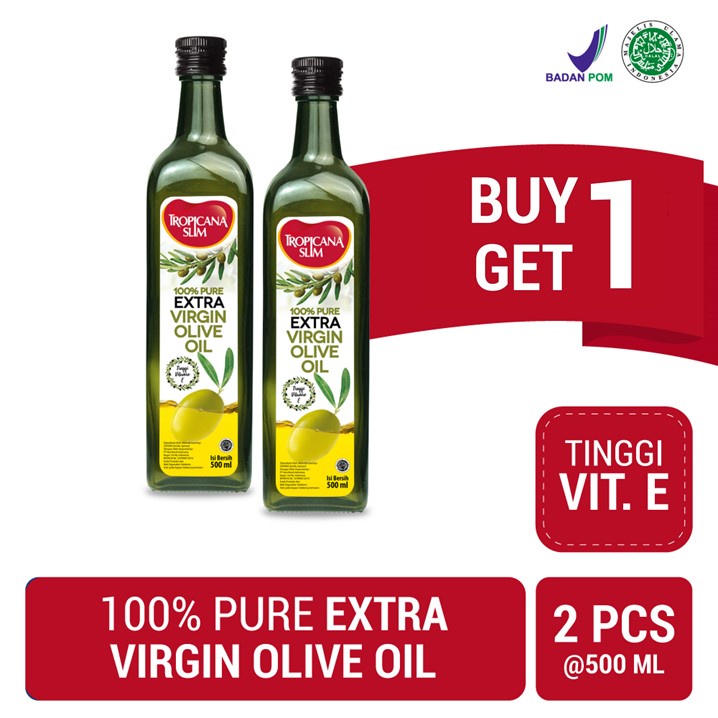 PROMO BUY 1 GET 1 - Tropicana Slim Extra Virgin Olive Oil 500 ml Expired Kurang dari 4 Bulan
