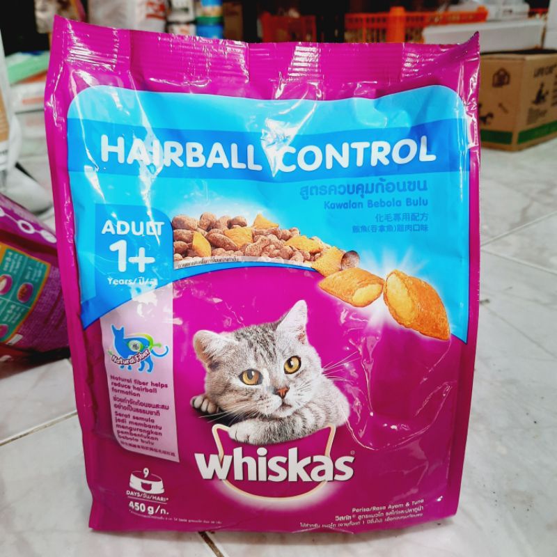 WHISKAS HAIRBALL CONTROL ADULT 450