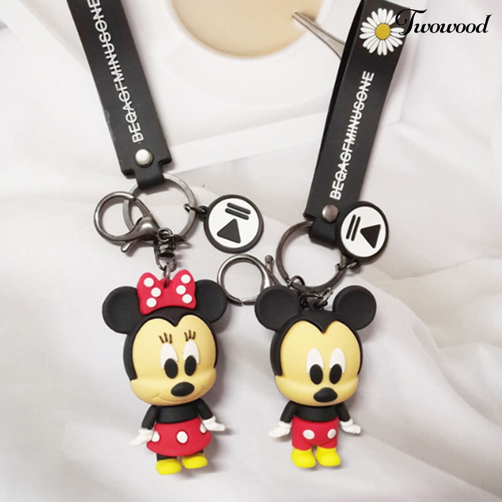 Gantungan Kunci Desain Kartun Stitch Bahan PVC Untuk Tas