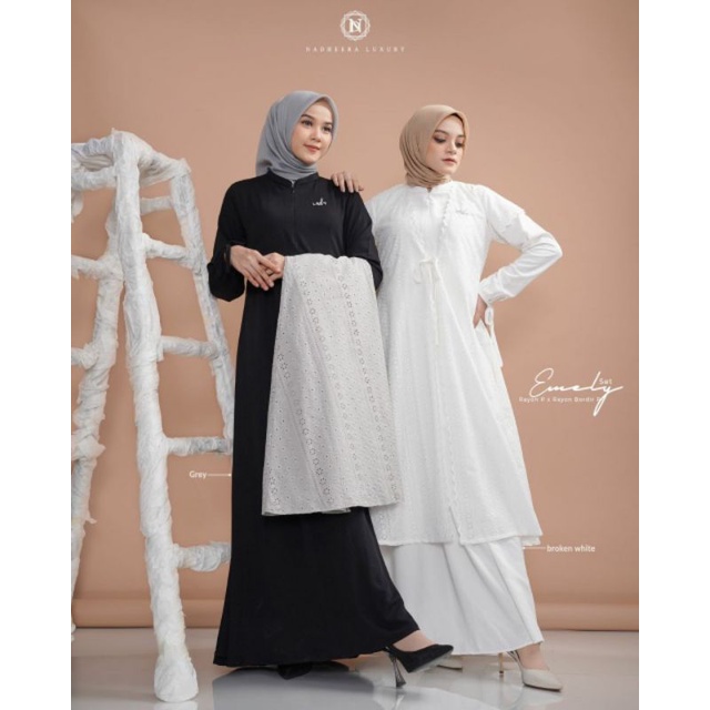 NEW COLLECTION‼️COD√EMELY SET BY NADHEERA LUXURY✓GAMIS BROKAT ✓DRESS BROKAT✓BAJU MEWAH✓OUTER✓GAMIS S