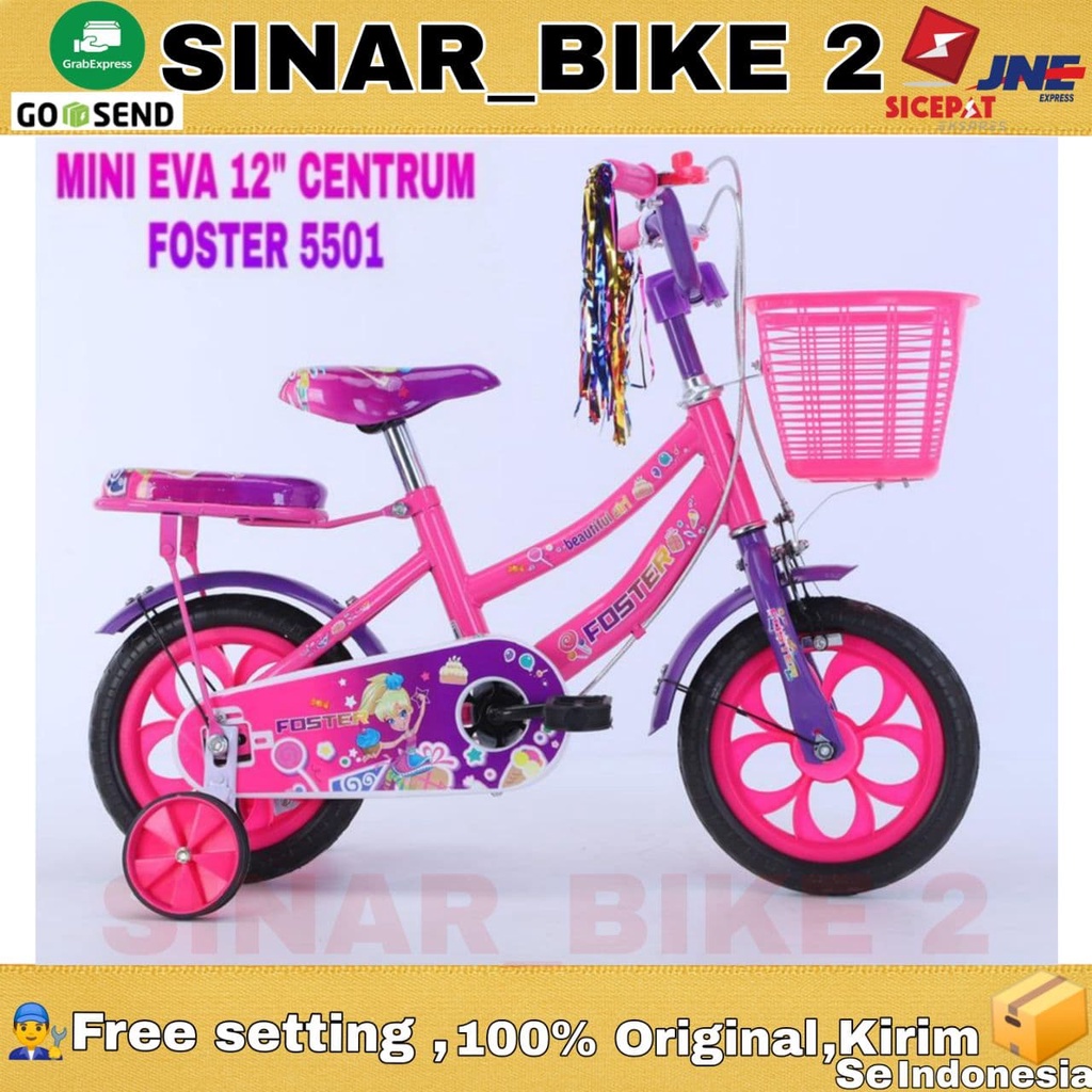 Sepeda Anak Perempuan MINI CENTRUM 5501 FOSTER 12 Inch Usia 2-4 Thn