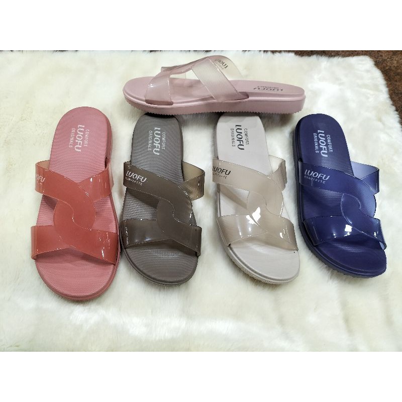 Sandal Selop Luofu Transparan Nyaman Enak Awet  Dipakai  E7190BT