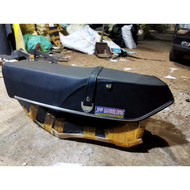 Jok GL100 kulit Full MBtech - JOK Honda GL100 MBTECH JERUK