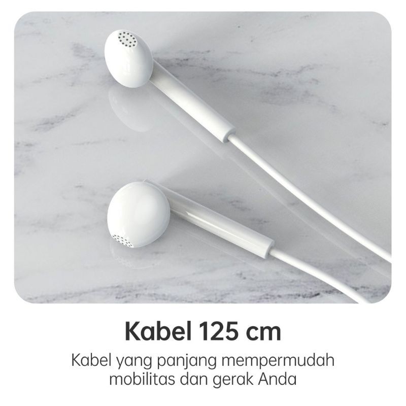 HEADSET / EARPHONE 3.5MM KABEL 125CM  + MIC OLIKE OH-W3