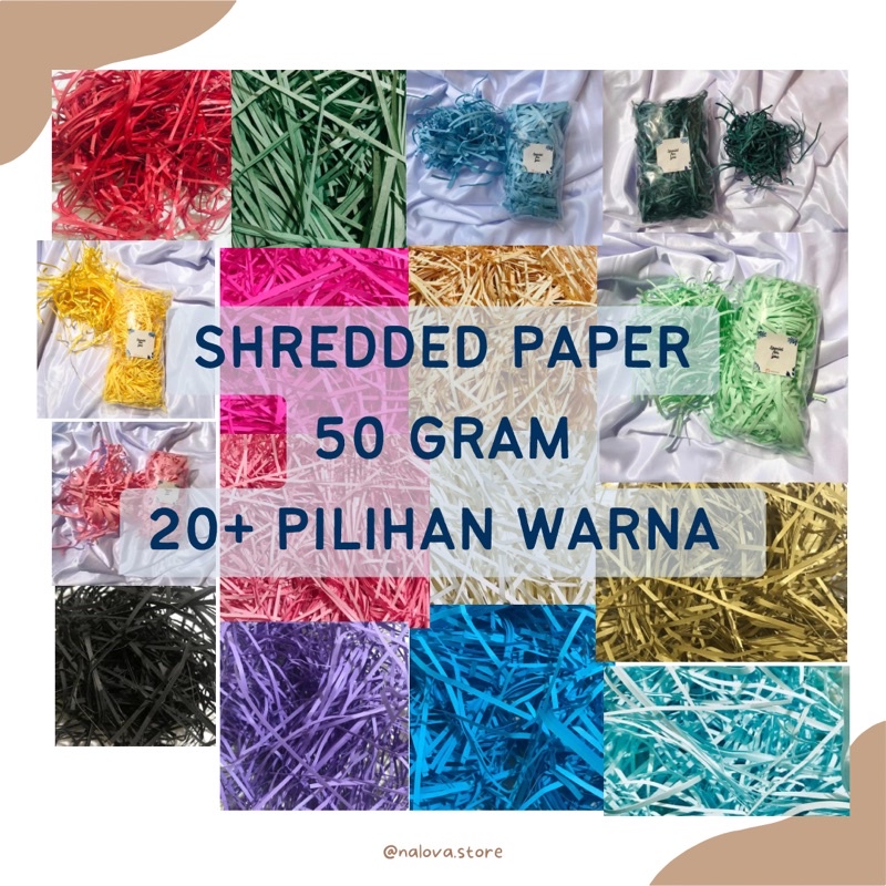 

(TERMURAH 50gram) Shredded Paper / Kertas Cacah / Kertas Serut / Potongan Kertas