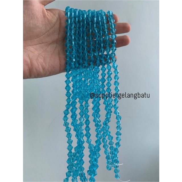 kristal BICONE AUSTRIA BIRU 8mm diamond belimbing craft GELANG KALUNG