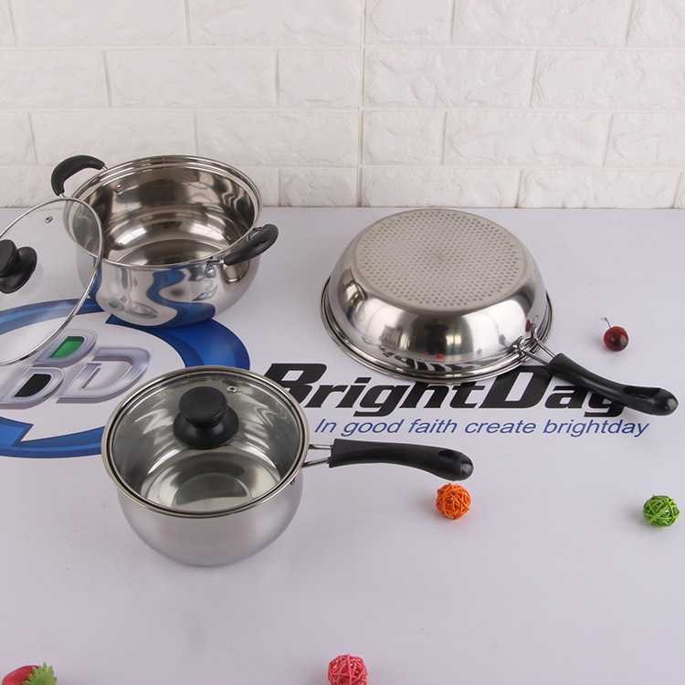 Milk Pot Sets get 3 pcs/ Panci 3 Set Stainless Steel / Milk Pot 3 in 1 Stainless / Panci Set 3 pcs