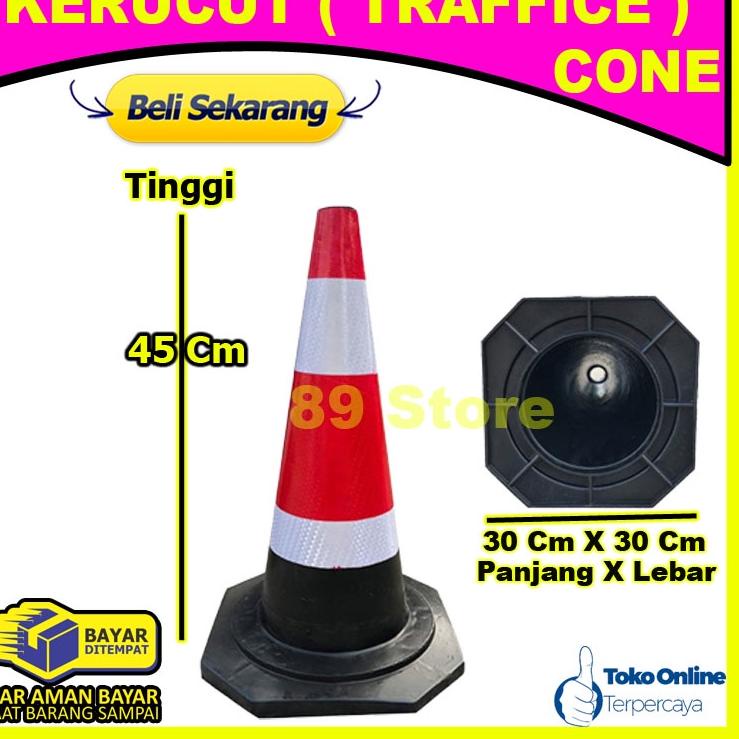 Kirim Teraman TRAFFIC CONE KERUCUT LALU LINTAS / KERUCUT PEMBATAS LALU LINTAS / TIANG PARKIR MURAH