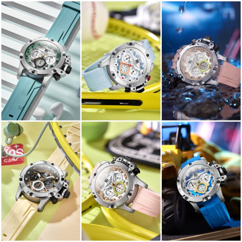 Jam Tangan Pria T5 H 3913G Original NEW Chronograph Aktif Free Box
